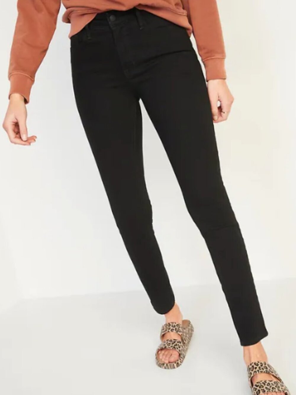 Old Navy Women's Size 12 Pop Icon Skinny Jean Black High Rise Stretch Cotton